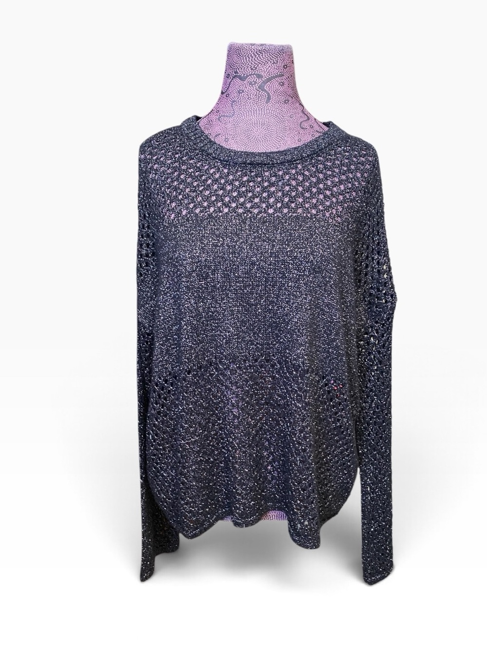 Anthropologie Pilcro Open Weave Layer Sweater L